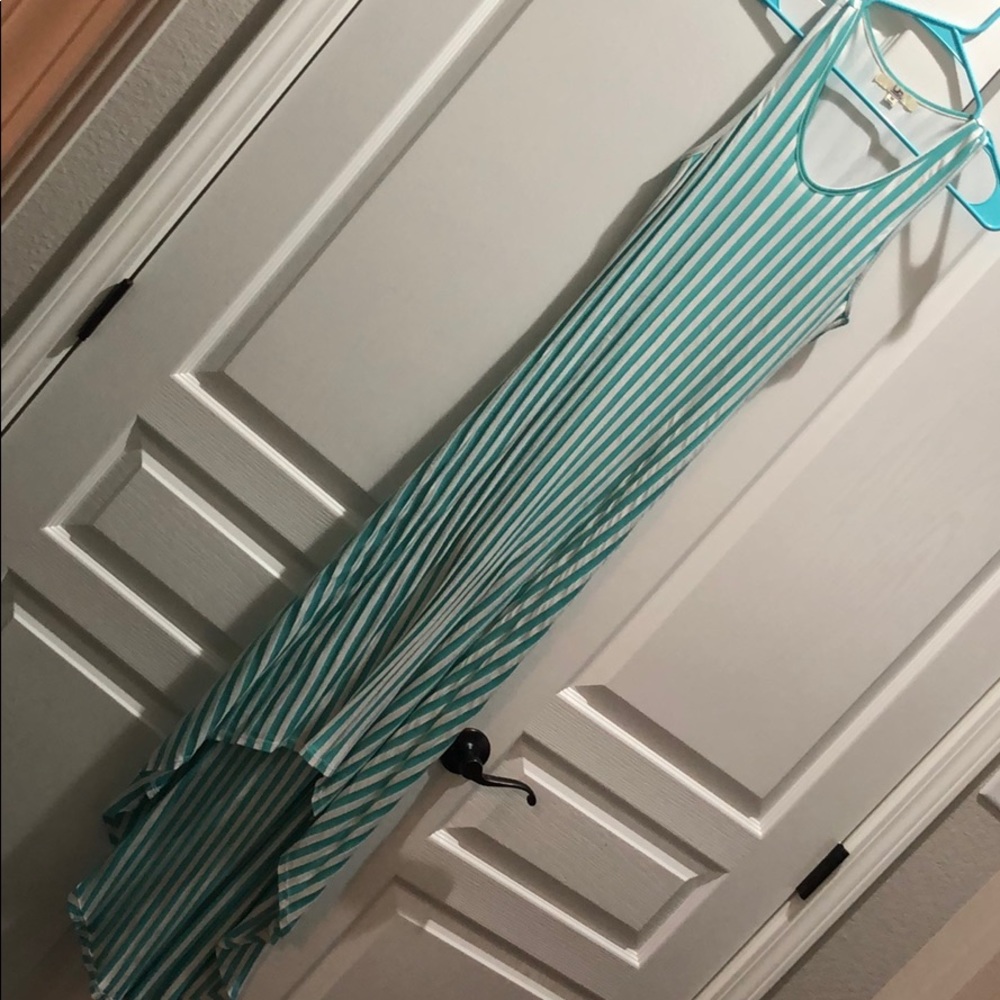 Striped high low dress